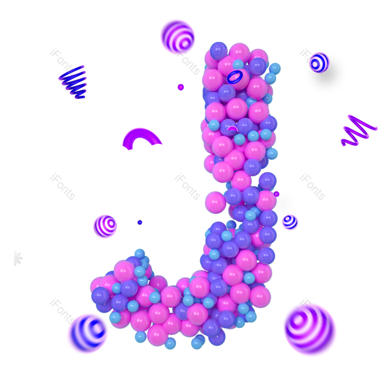 气球图片,紫色元素,英文字母PNG,节日氛围免抠素材